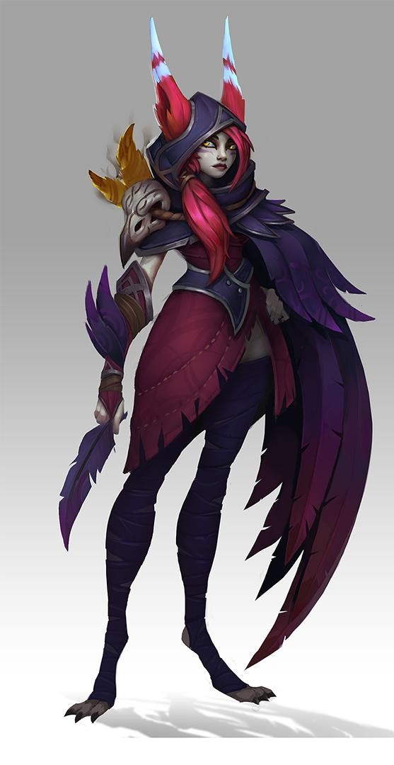 Ébauche conceptuelle de Xayah