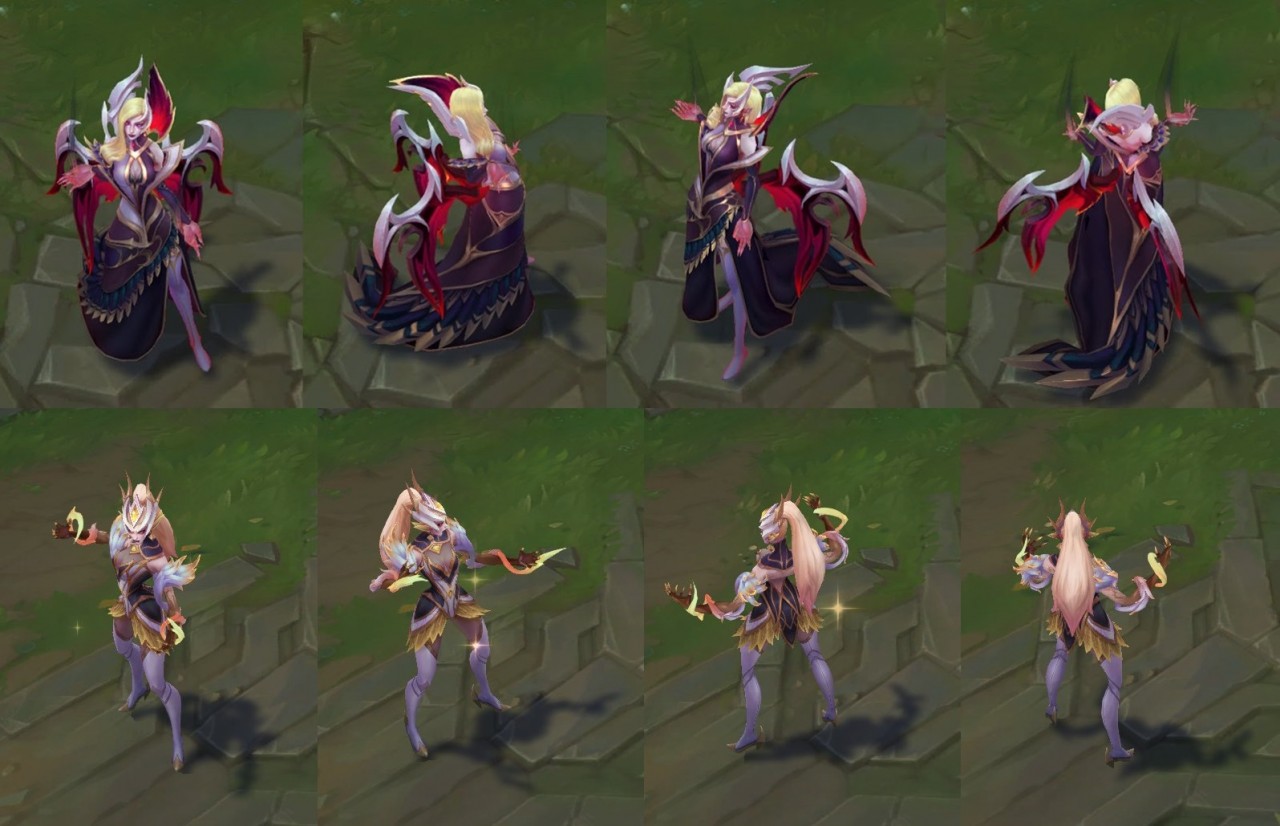 Preview de skins : Coven LeBlanc, Morgana (Légendaire) & Zyra